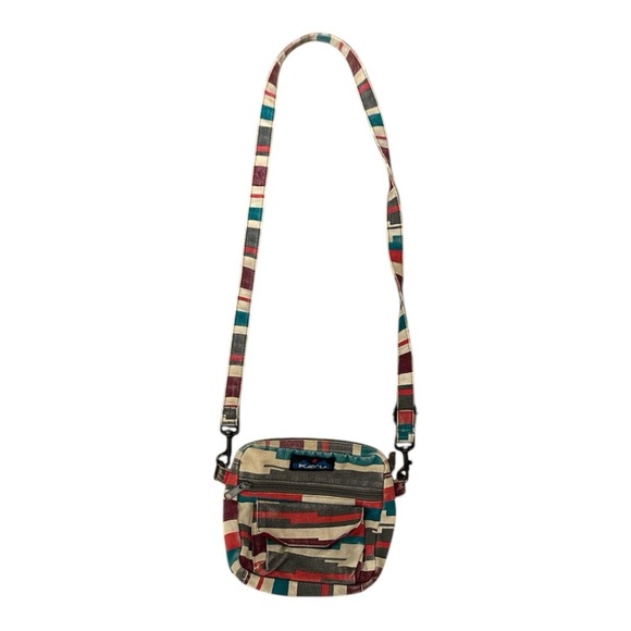 Kavu Handbags - Kavu Tan and Orange Mini Bag Compact Crossbody